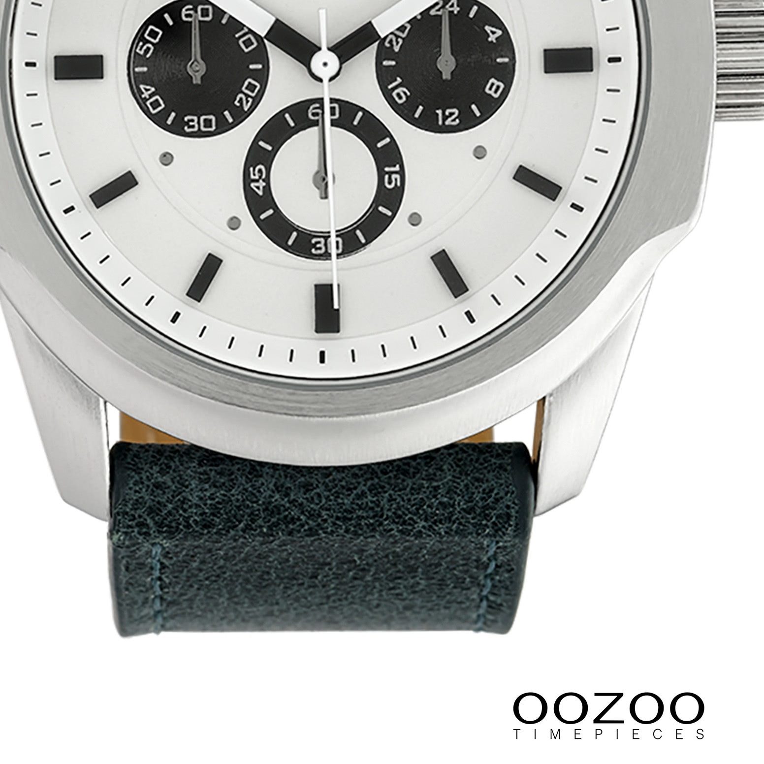 OOZOO Quarzuhr Oozoo Damen Armbanduhr Timepieces Analog, (Analoguhr), Damenuhr rund, extra groß (ca. 48mm) Lederarmband schwarz