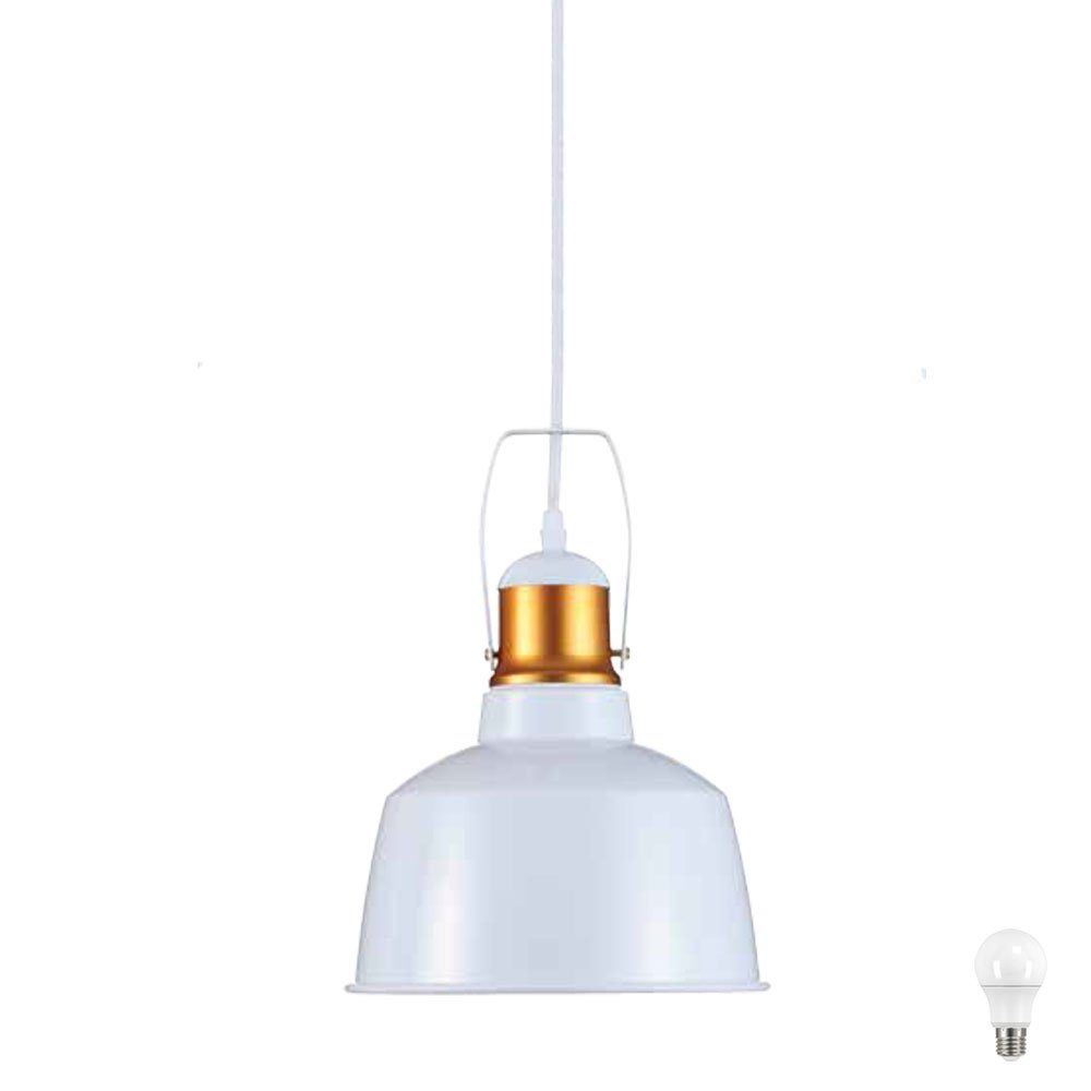 etc-shop LED weiß inklusive, ALU Leuchtmittel Gästezimmer Pendelleuchte, Pendel Leuchte Warmweiß, Hänge Flur Decken Lampe im