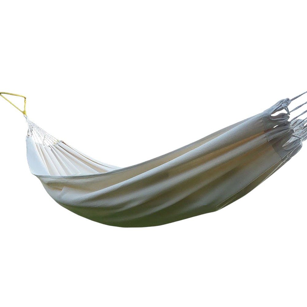 HOPLO Hängematte Single Hängematte natur 209 aus 100% Baumwolle Tuchhängematte, Hergestellt unter fairen Bedingungen!