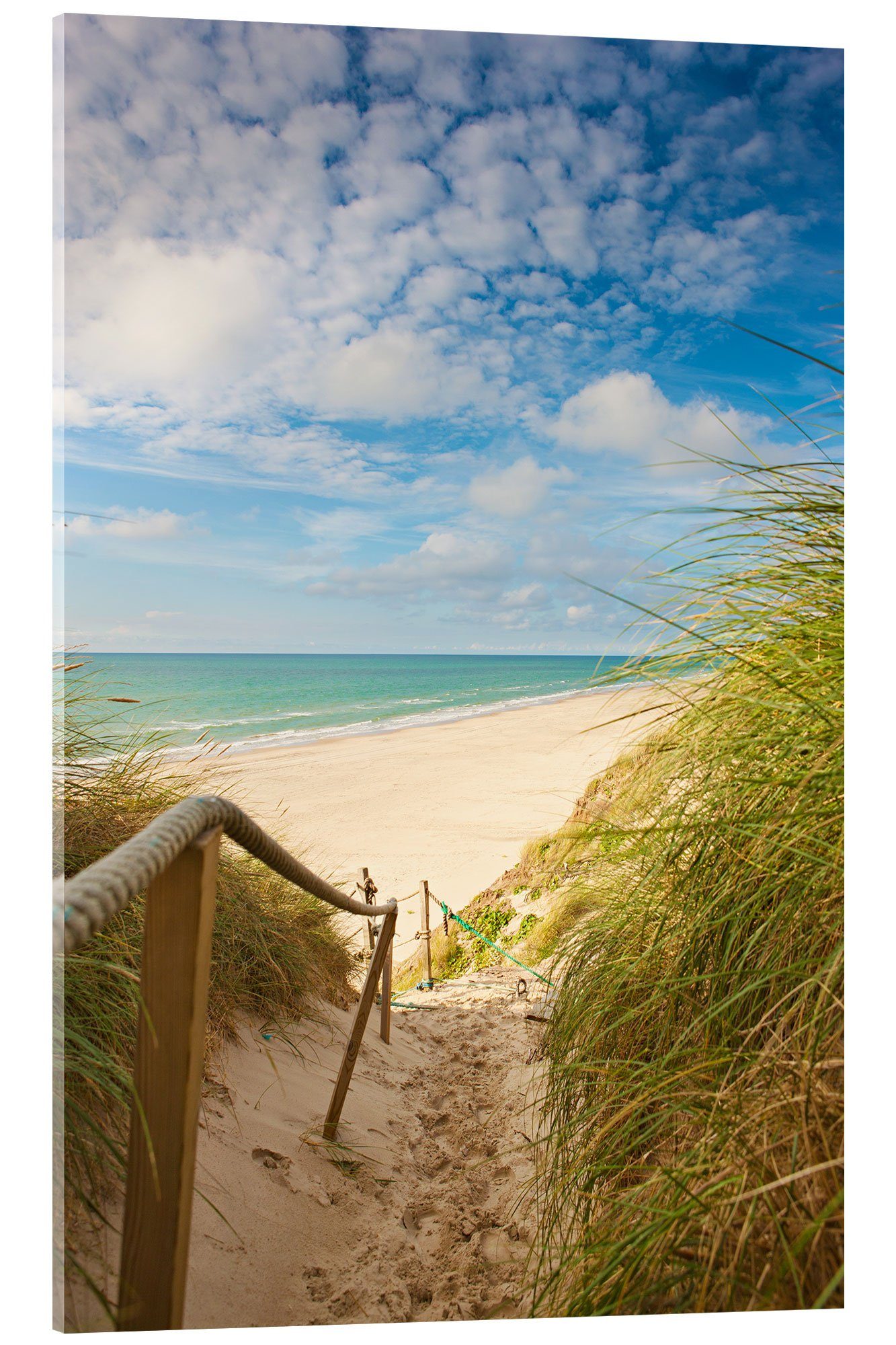 Posterlounge Acrylglasbild Editors Choice, Schmaler Weg zum Strand, Wohnzimmer Maritim Fotografie