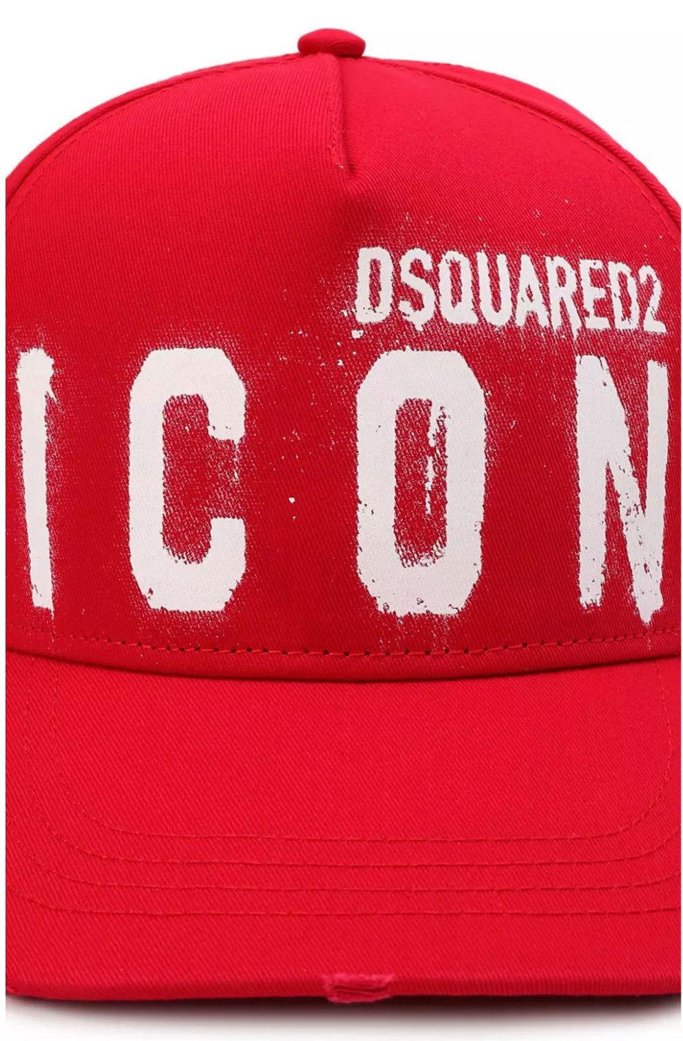 Dsquared2 Baseball Cap BE ICON BE COOL Spray-Effekt Baseballkappe Kappe Cap Distressed-Details auf der Spitze