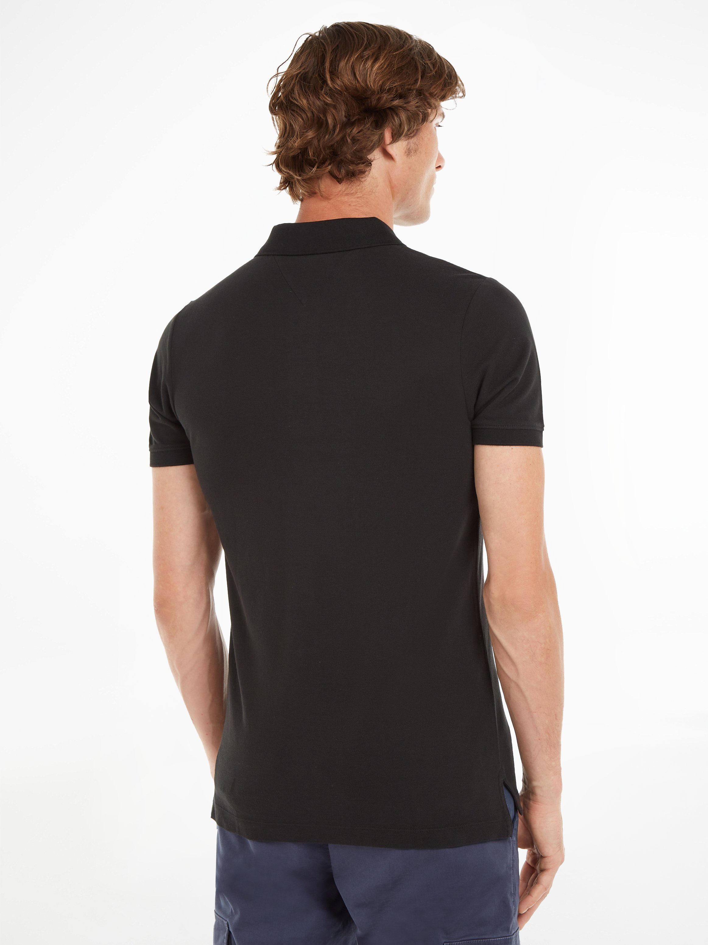 Poloshirt SLIM Black Jeans Tommy TJM POLO PLACKET