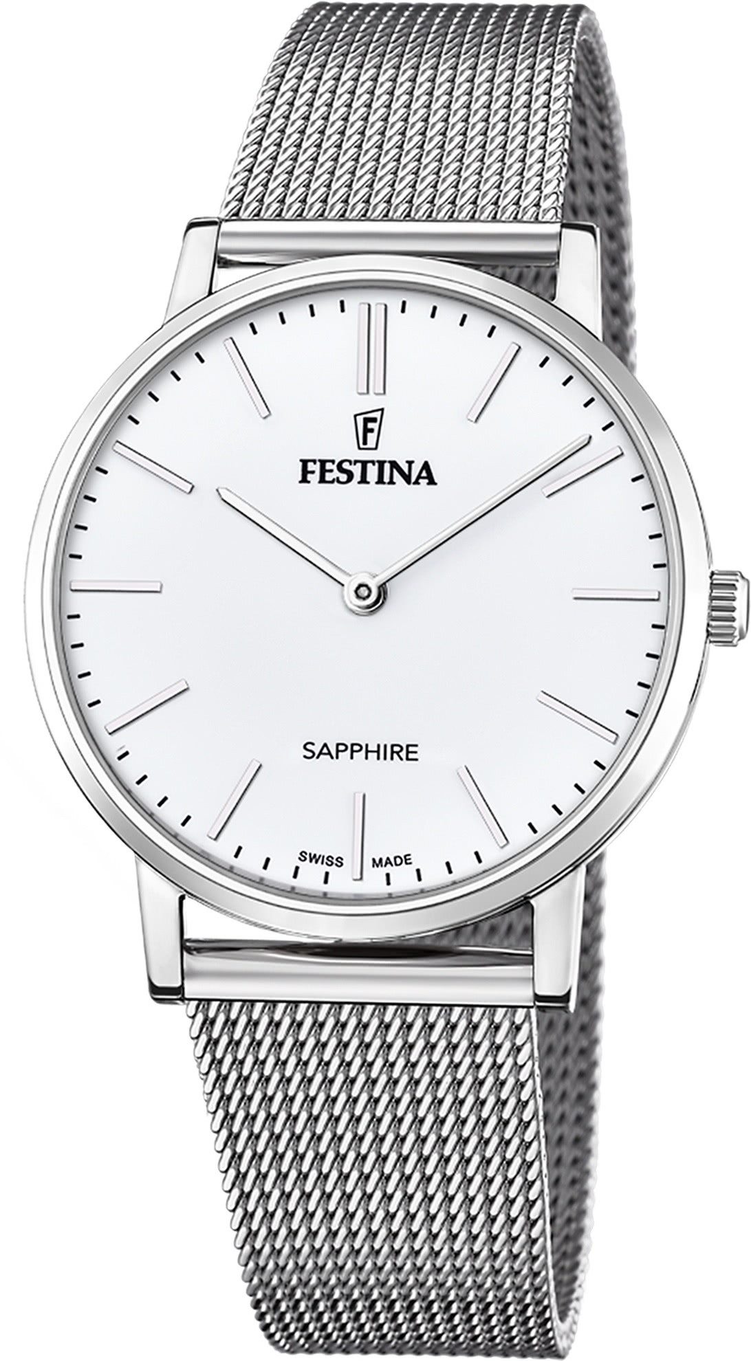 Quarzuhr Festina Herrenuhr Edelstahl silber