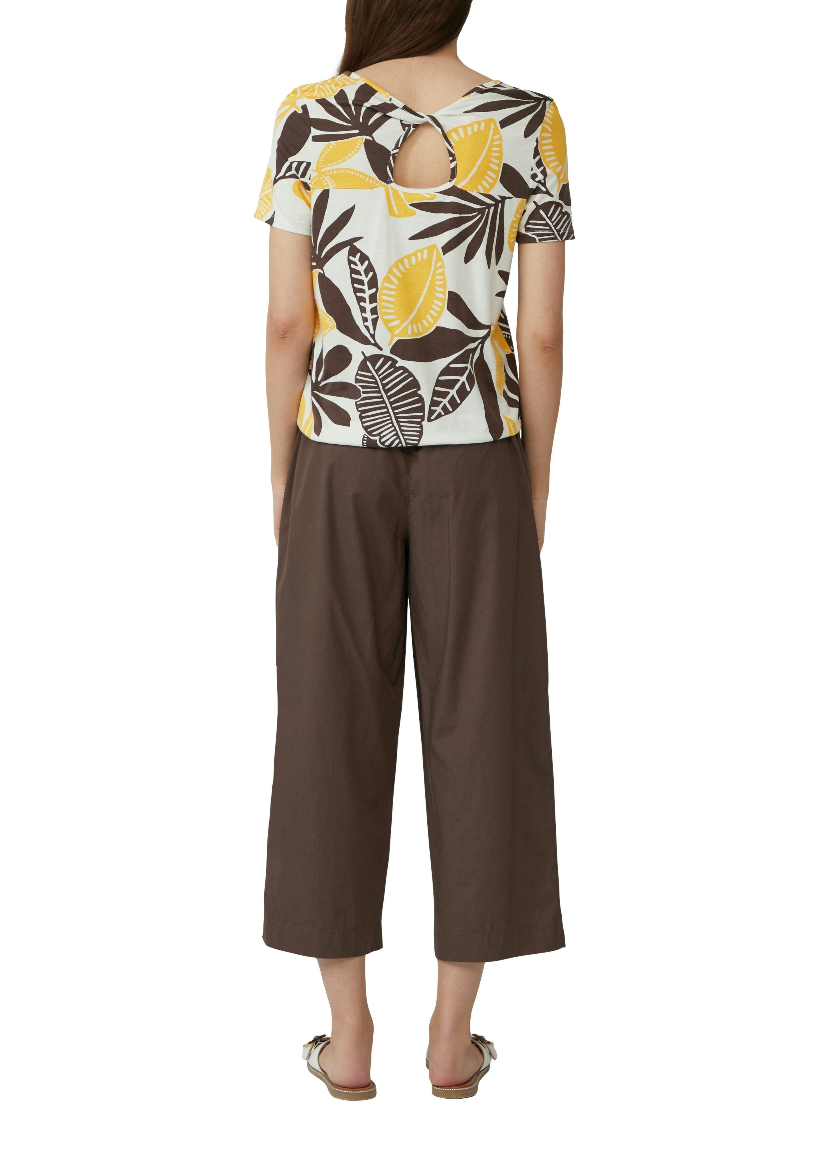 s.Oliver Print-Shirt im O-Shape mit Cut-out – Bild 2 von 4
