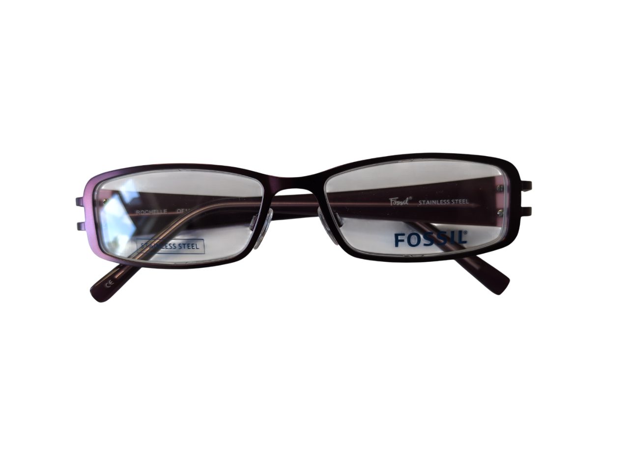 Fossil Brillengestell Korrektionsfassung Brille Metall Violett 50/16/135 - OF1165500