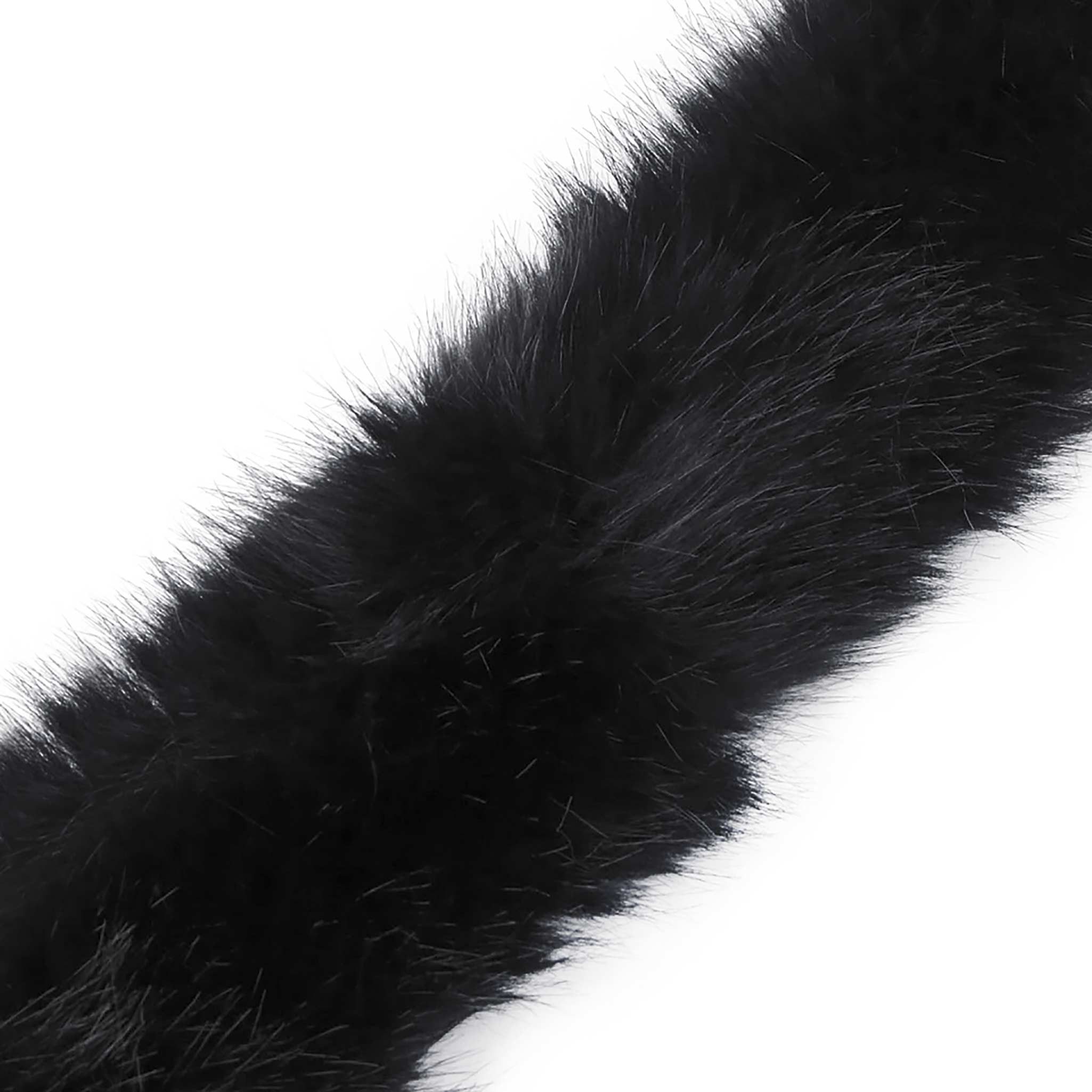 maDDma Webband Kunstfell Fellbesatz ab 1m x 9cmMeterware Kunstpelz Fellstrang, anthrazit