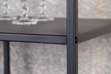 LebensWohnArt Regal Elegantes Regal ACERO 180cm schwarz Metall Raumteiler