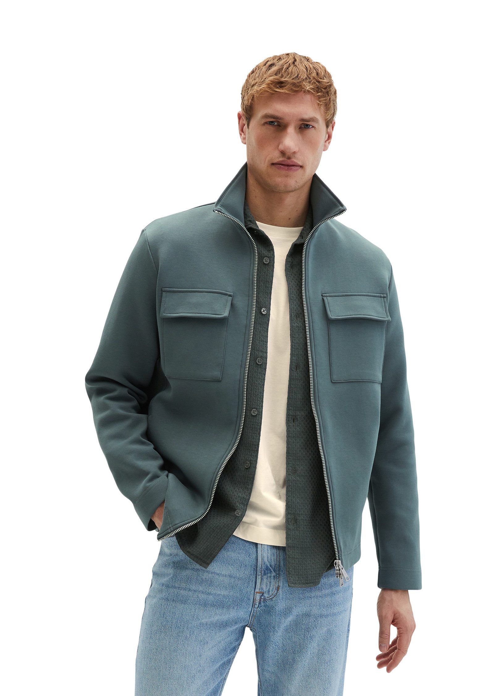 Marc O'Polo Sweatjacke in hochwertigem Scuba-Interlock-Sweat