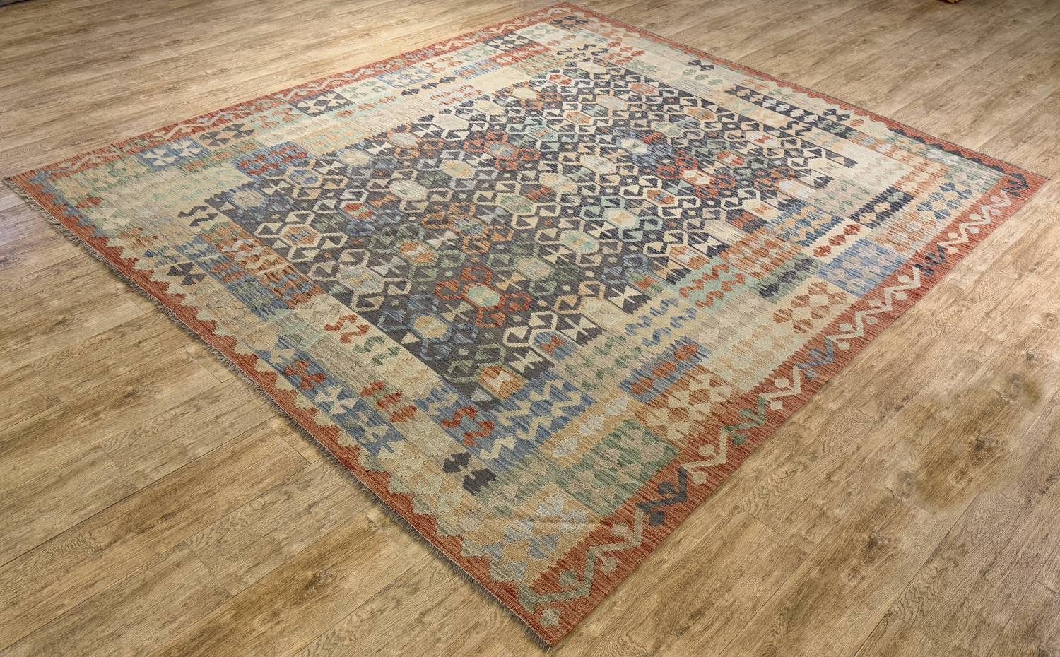 Rug Studios Teppich KELIM ORIGINAL HANDGEARBEITET, Rechteckig, Höhe: 5 mm, Handgefertigt, 250 x 292 cm, Multi