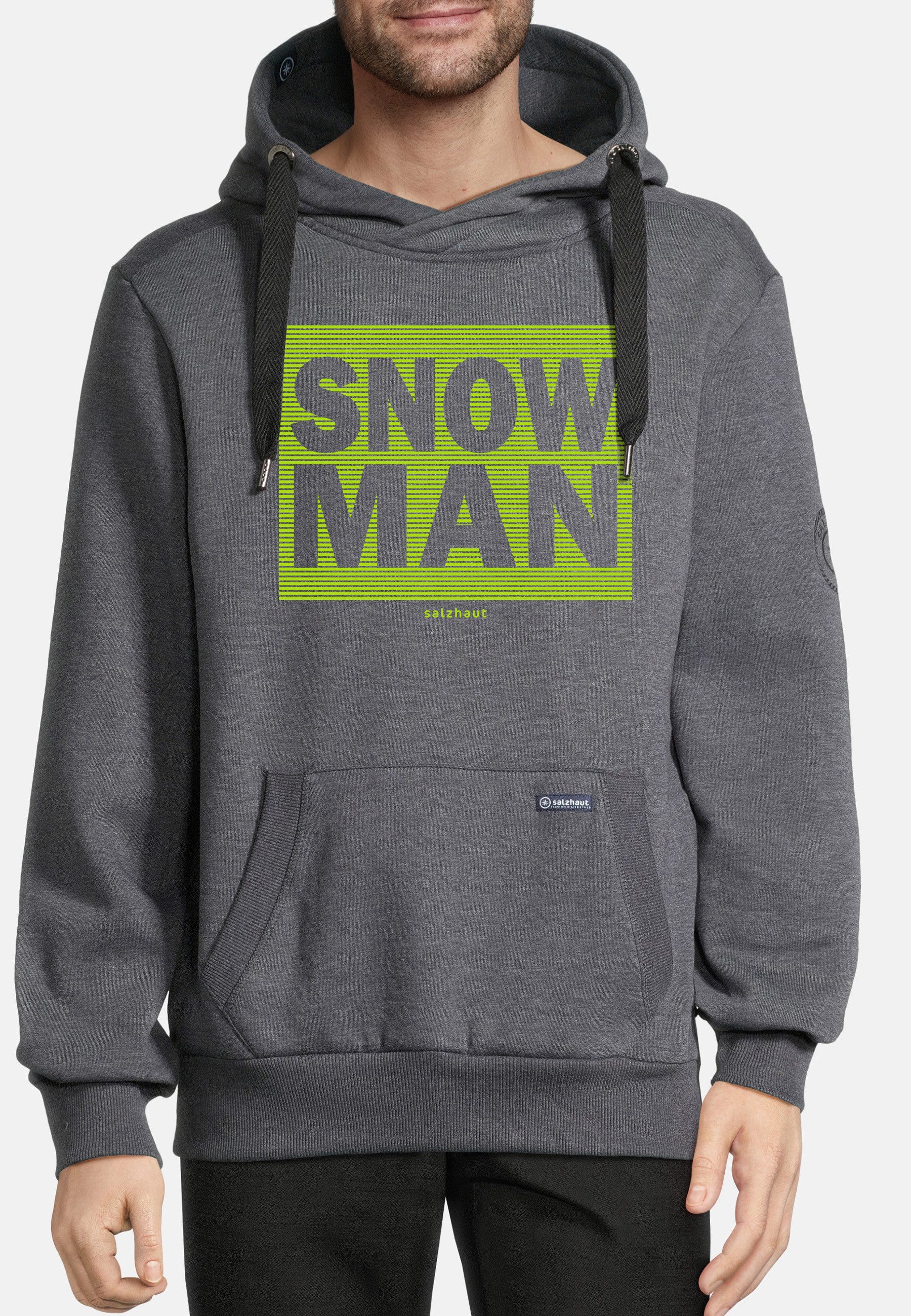 salzhaut Hoodie HEFF - SNOWMAN Herren normale Passform Damen Kapuzenpullover– lässig, frisch und nordisch charmant!
