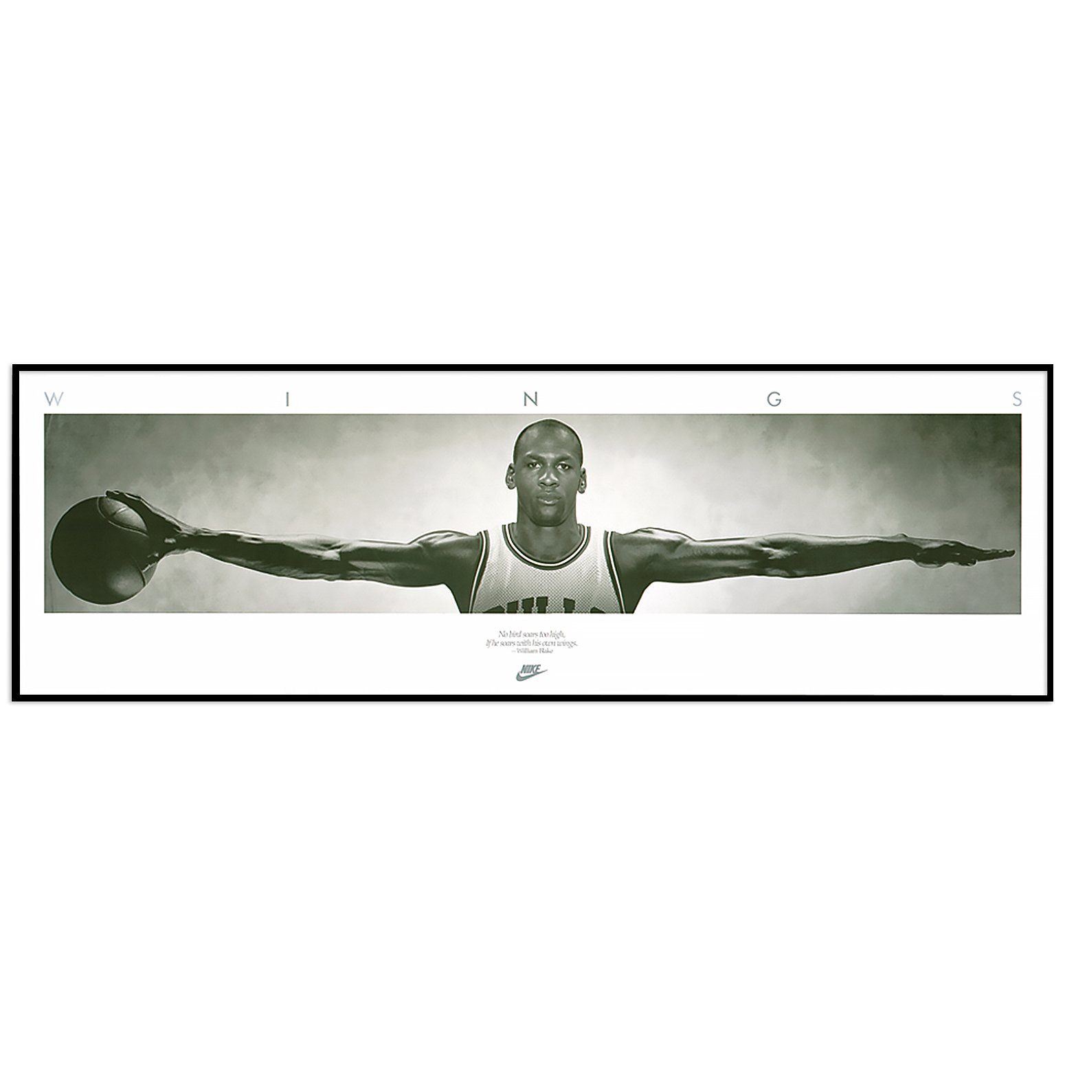 Close Up Bilderrahmen Michael Jordan Wings gerahmt Rahmenfarbe Schwarz matt günstig online kaufen