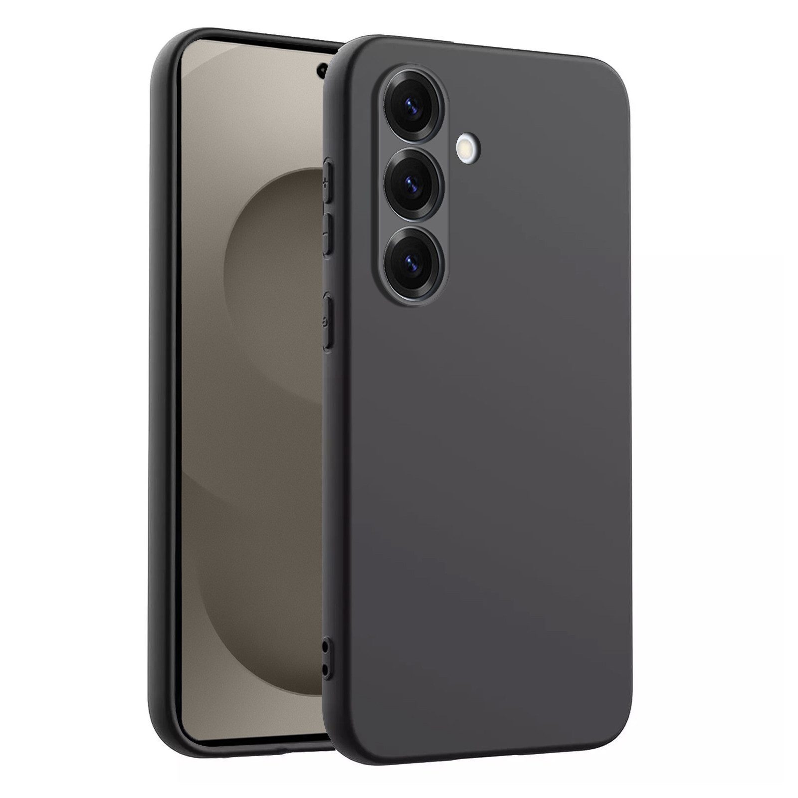 betterfon Handyhülle für Samsung Galaxy Stoßfeste Silikonhülle mit Bumper-Rahme, Silikon Case mit griffiger Oberfläche erhöhter Rand und Kameraschutz