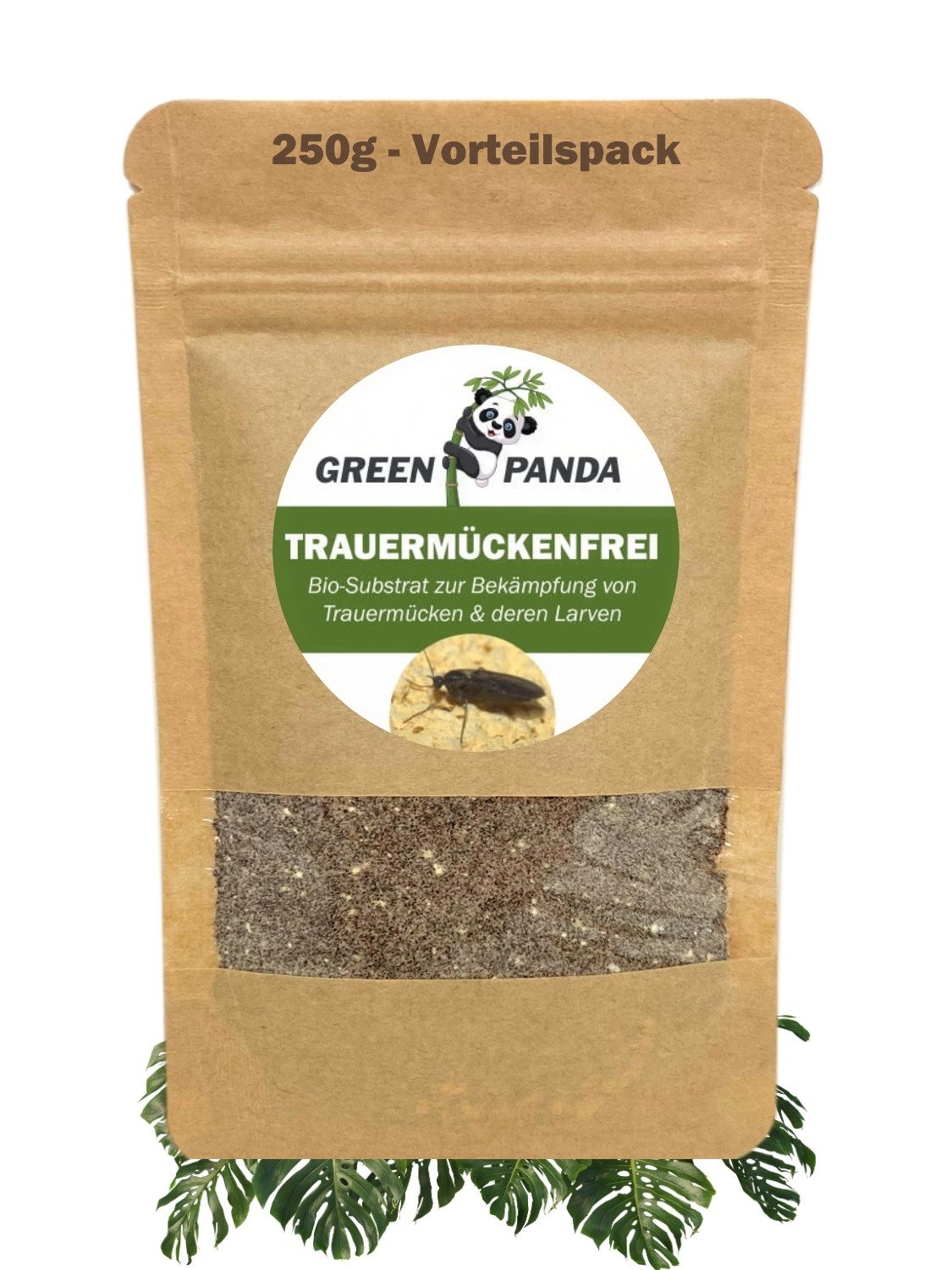 GreenPanda Insektenspray Trauermückenfrei - Pflanzenschutzmittel für Drinnen & Draußen, 250 g, 1-St., 100% pflanzlich!