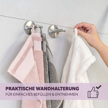 bremermann Wandhaken Bad-Serie PIAZZA - Doppel-Wandhaken 4er Set, Edelstahl matt