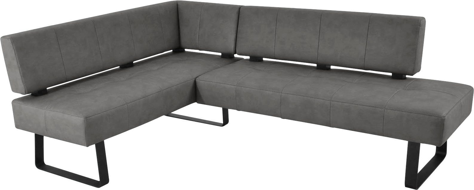 K+W Komfort & Wohnen Eckbank Spider II, Sitzsteppung, bequem durch Sandwichbauweise, 2 Stellmaße