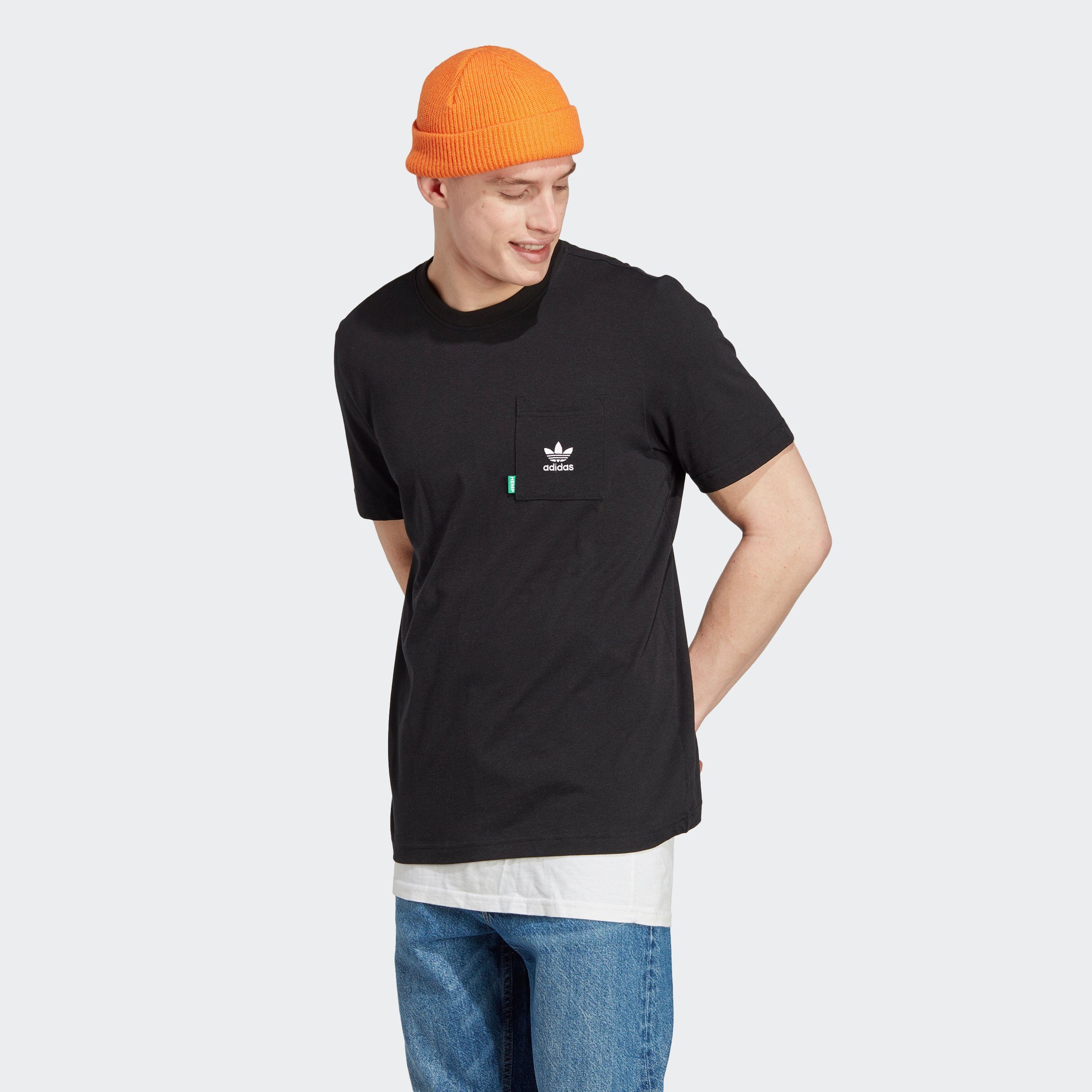 ESSENTIALS+ adidas HEMP T-Shirt Black WITH Originals MADE