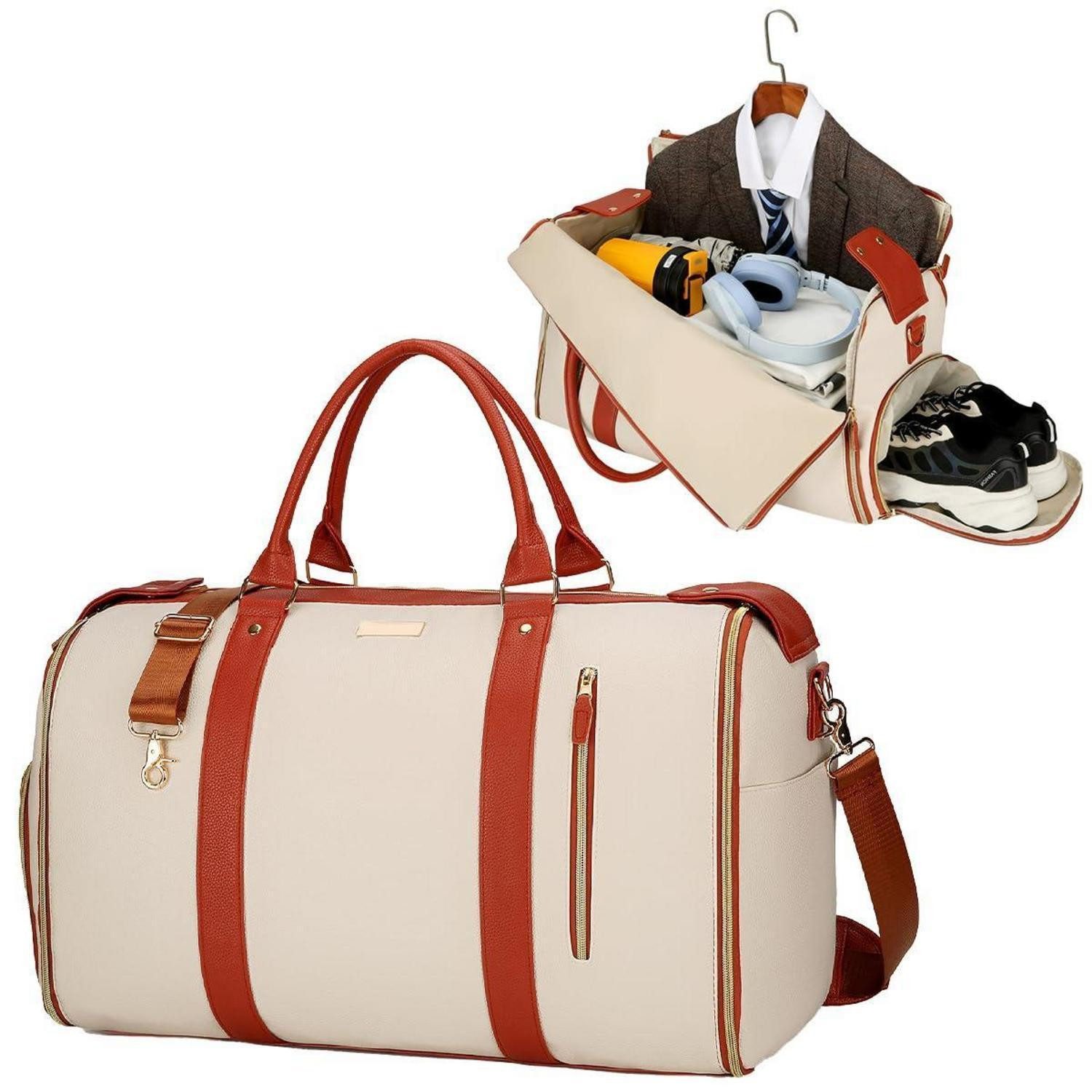 LuxusKollektion Kleidersack Reisetasche umwandelbar mit Schuhfach (1 St)