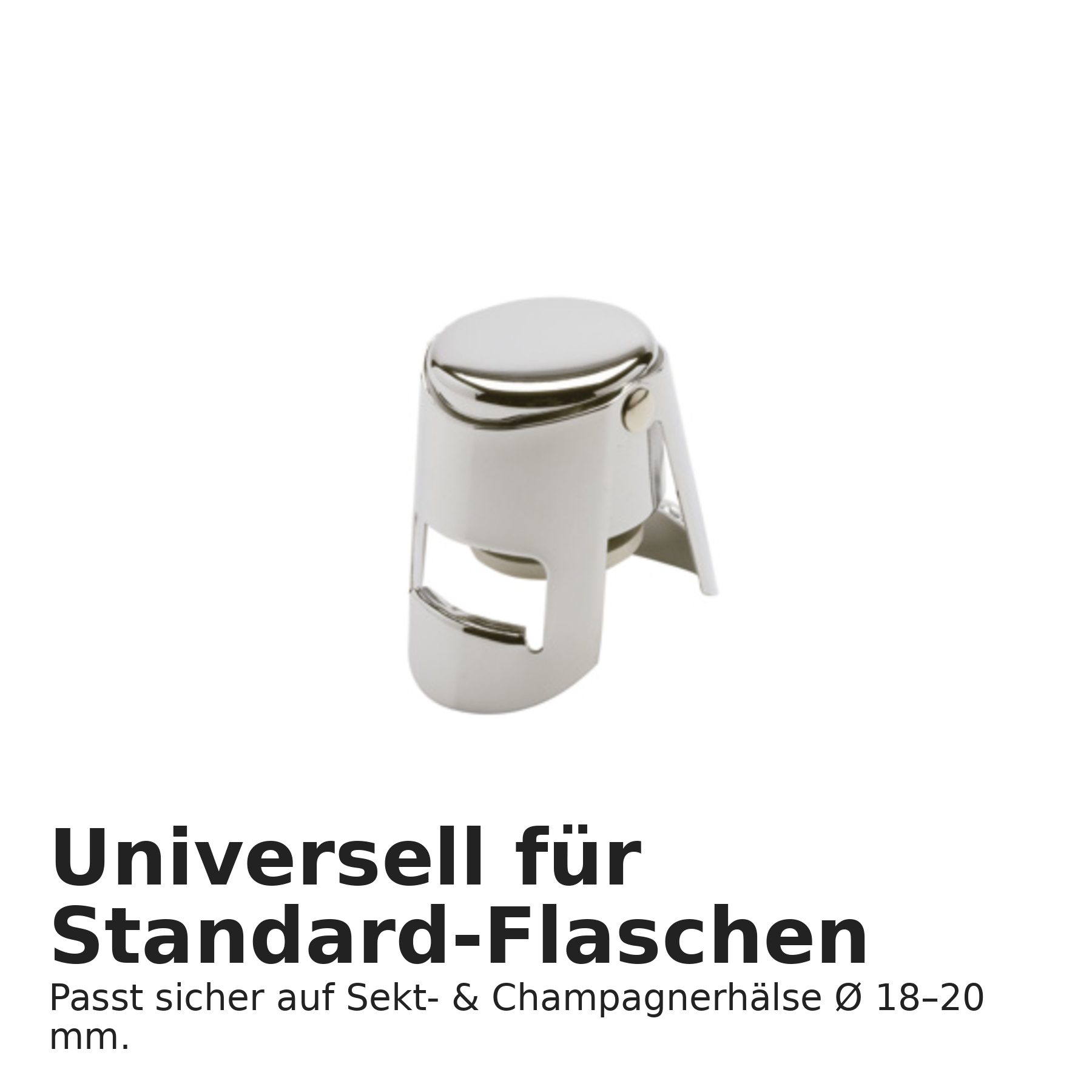 Thiru Flaschenverschluss - Sektflaschenverschluss - luftdicht & verchromt, (1-tlg)