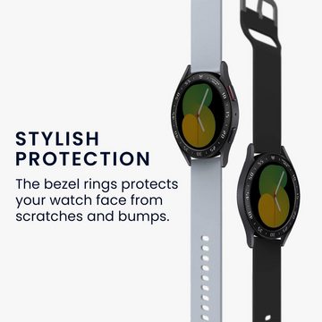 kwmobile Armband Schutzring für Samsung Galaxy Watch 5 (40mm) Fitnesstracker (1-tlg), Bezel Ring Lünette in Schwarz Silber