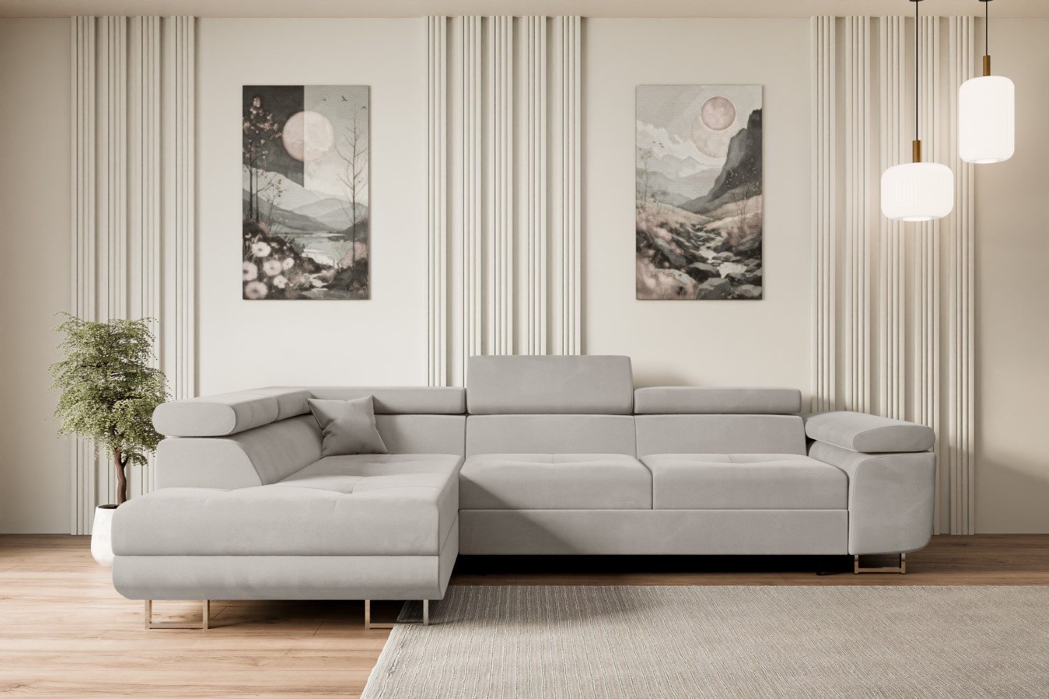 ALTDECOR Ecksofa GUSA-L, Couch mit Schlaffunktion, Wohnzimmer - Wohnlandsch günstig online kaufen