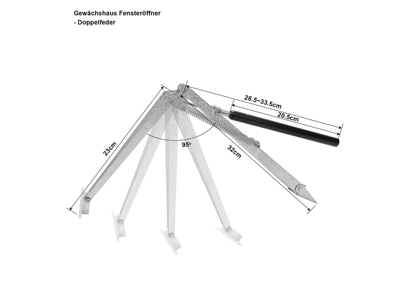 Thumbnail - Clanmacy Gewächshaus 2x Automatischer Fensteröffner für Gewächshaus, bis ca.14 kg