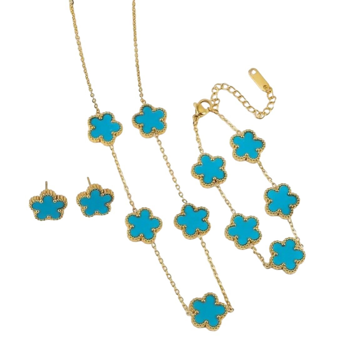 Lale Collection® Schmuckset Gold Kleeblatt Schmuck-Set günstig online kaufen