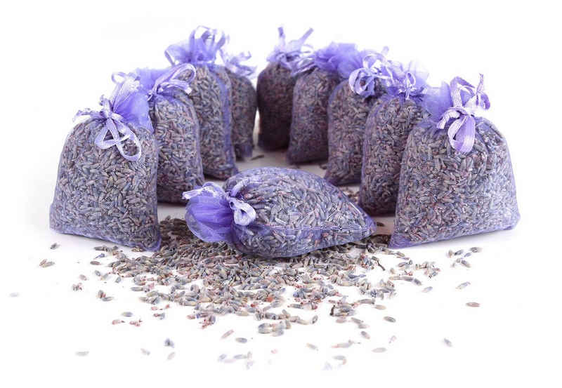 Quertee Lavendelkissen 10x Lavendelsäckchen Lavendel aus Frankreich Mottenschutz Duftsäckchen, 1-tlg., Lavendel aus Frankreich