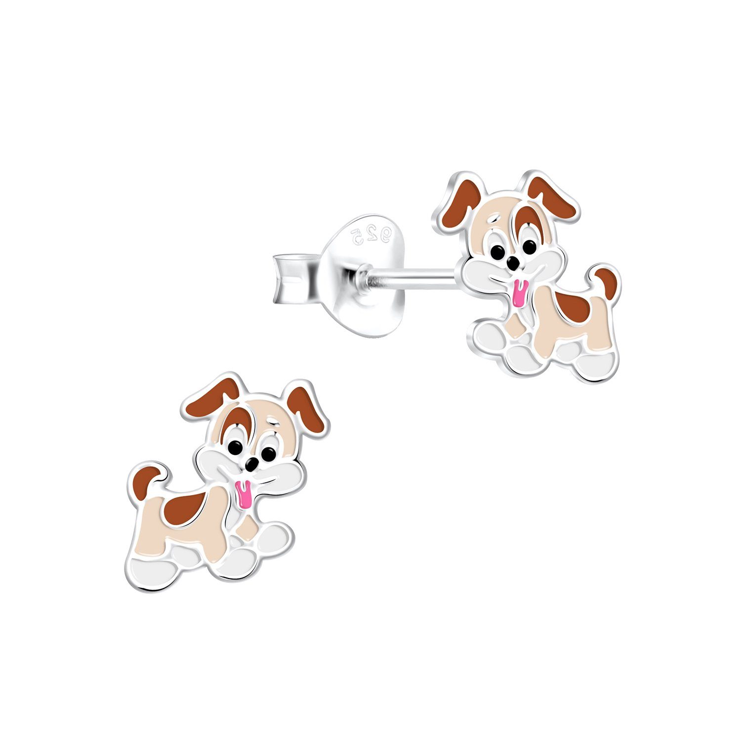 schmuck23 Paar Ohrstecker Kinder Ohrringe Hund 925 Silber Mädchen Ohrstecker, Mädchen Kinderschmuck echte Silberohrringe – Bild 2 von 5