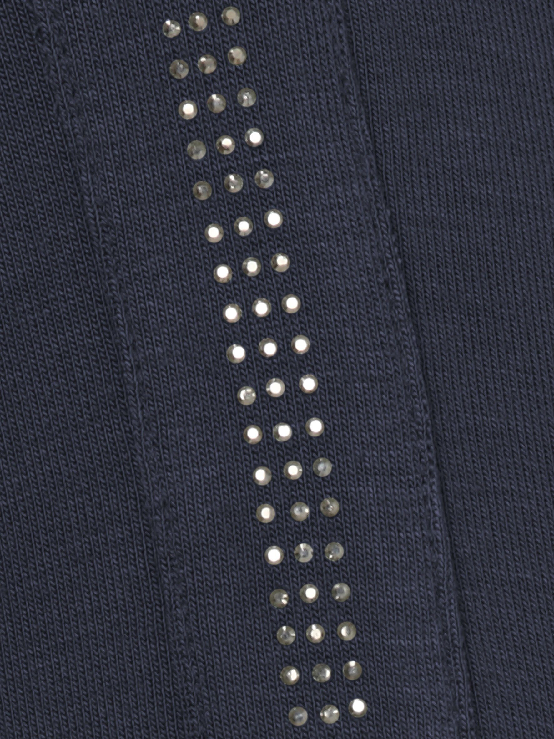 VIA APPIA schwarz V-Ausschnitt Glitzerdetails Sweatshirt Sweatshirt DUE mit Dezentes mit