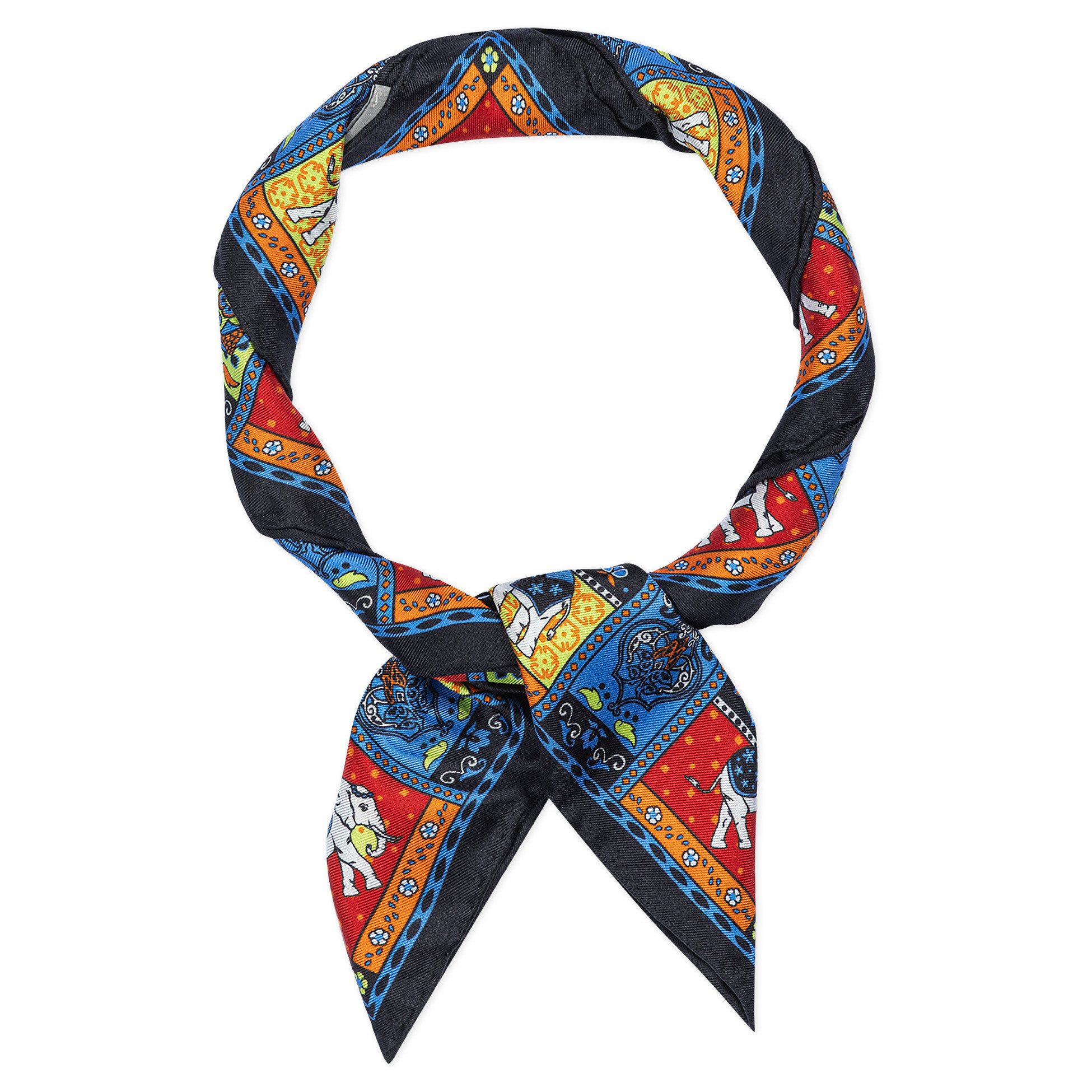 Roeckl Nickituch LUCKY ELEPHANT, Nicki Seidentuch mit Elefanten Print