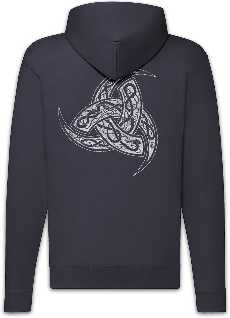Urban Backwoods Sweatjacke Odhins Horns Ornaments Zipper Hoodie Skål Skal Trinkhorn Wikinger (1-tlg) Drinking Horn Vikings Skol