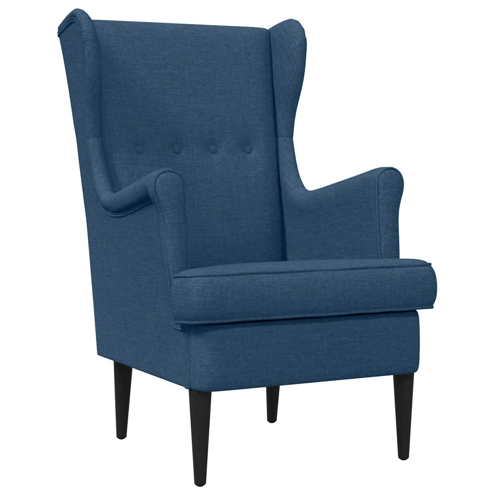 vidaXL Sessel 65 x 79 x 100 cm Sessel Blau Stoff
