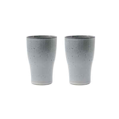 House Doctor Becher »2er Set Thermo Liss«, Steingut