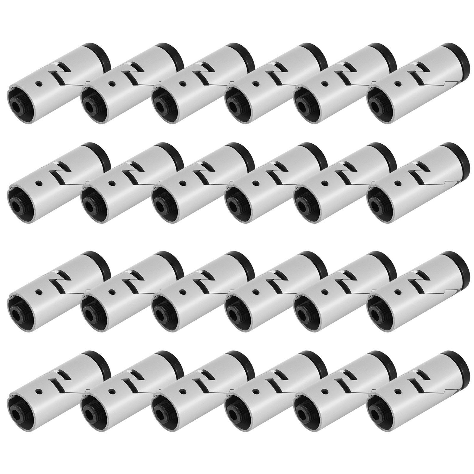 BlingBin Gardinenstangenhalter Konnektor 24Stück kompatibel mit USM Haller Verbinder System Connector, Für USM Haller Verbindung Rohr & Kugel, (24er Set, 24-St., 42 × 16 mm), Metall, verdeckte Verbindung zwischen Kugel und Rohr,lösbar