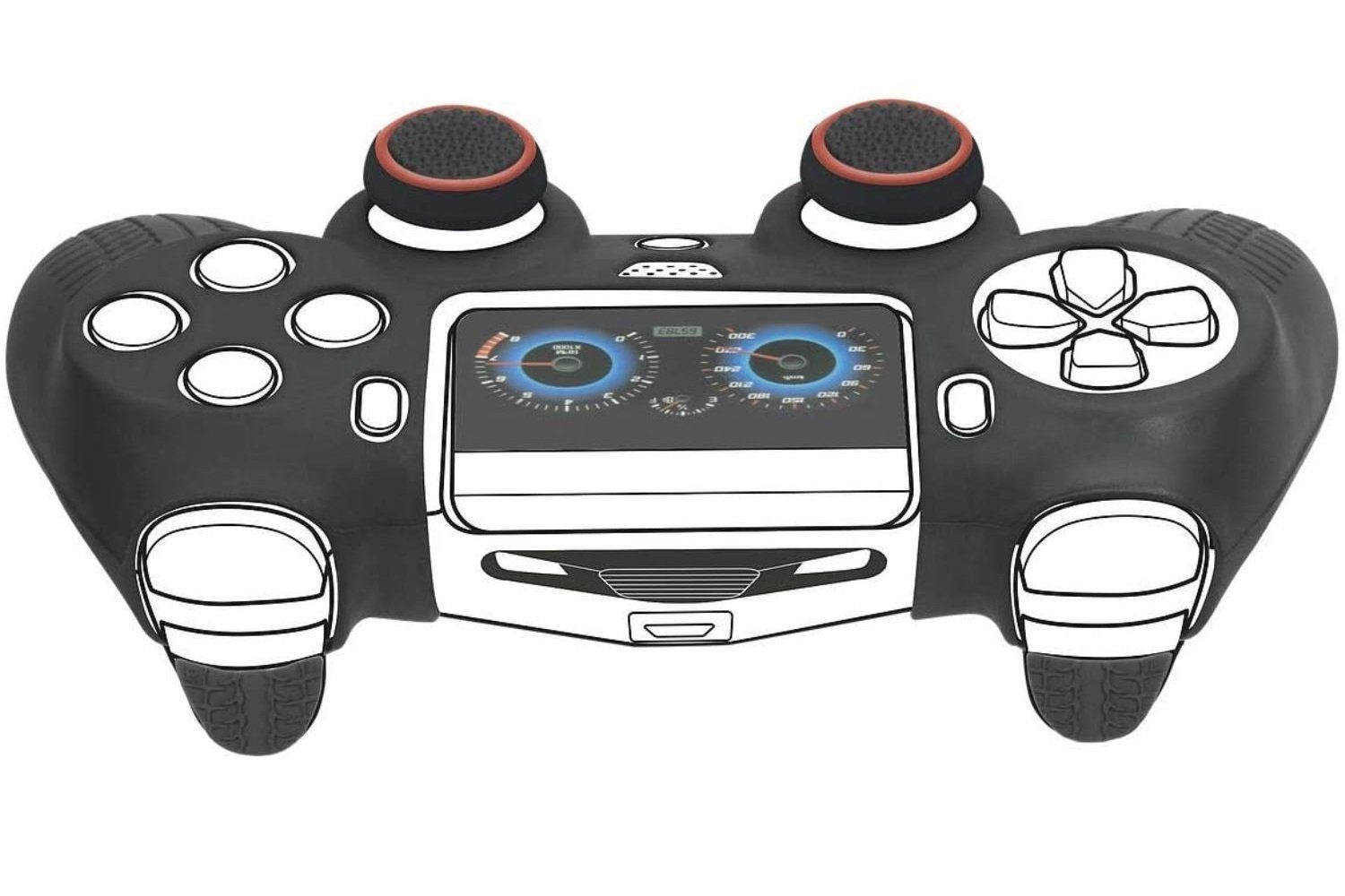 Speedlink Konsolen-Tasche Guard Silikon Skin Kit 7in1 Schutz-Hülle Grip, Case für Sony PS4 Wireless Controller Anti-Kratz Ergonomisch – Bild 3 von 4