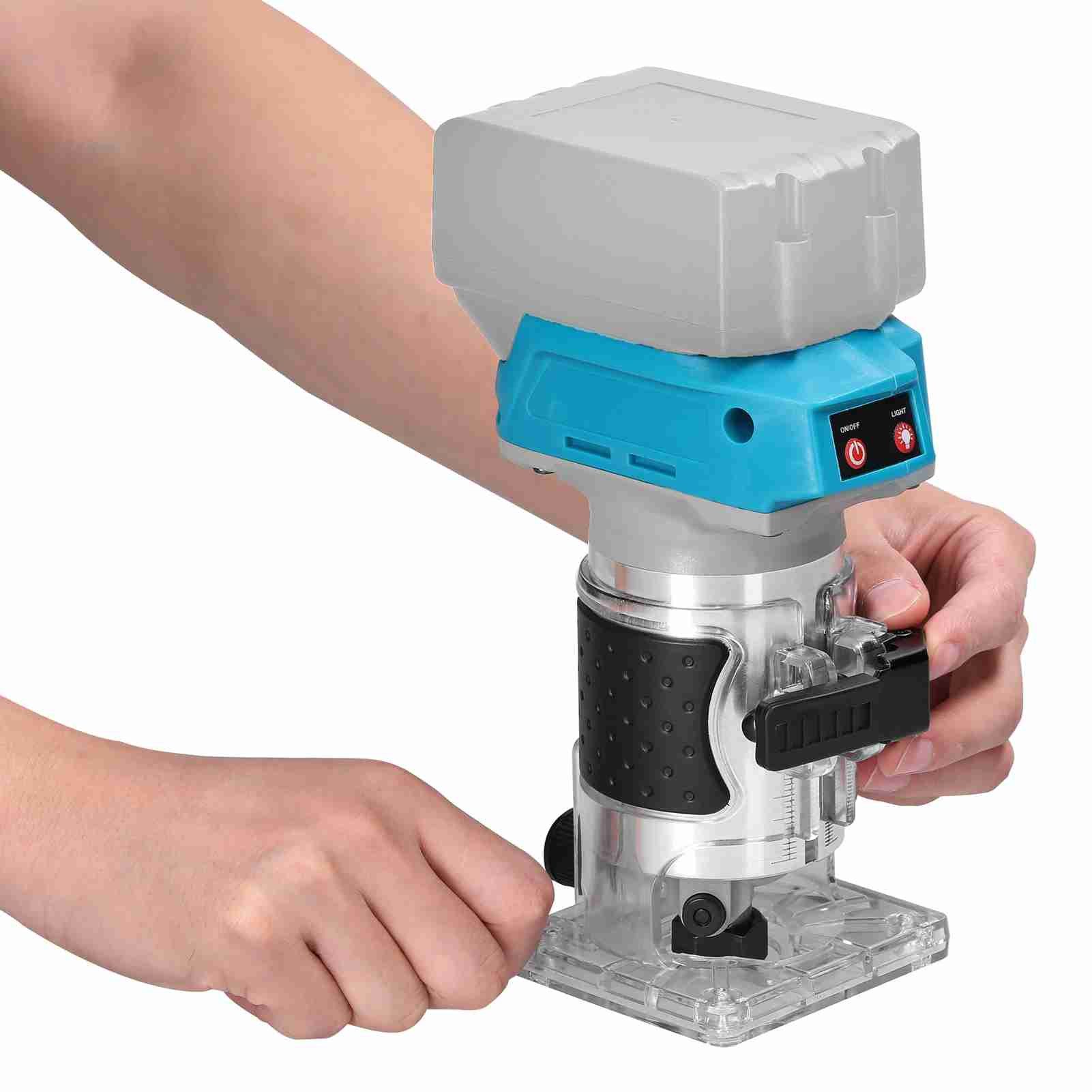 GARRYFIZH Akku-Fräse Oberfräse Holz Fräse Fräsmaschine, Elektrische Trimm-, Fräs-, Gravier- und Nutmaschine