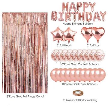 Fivejoy Luftballon Geburtstag Dekorationen und Party Supplies, für Mädchen Frauen Geburtstag Party Supplies