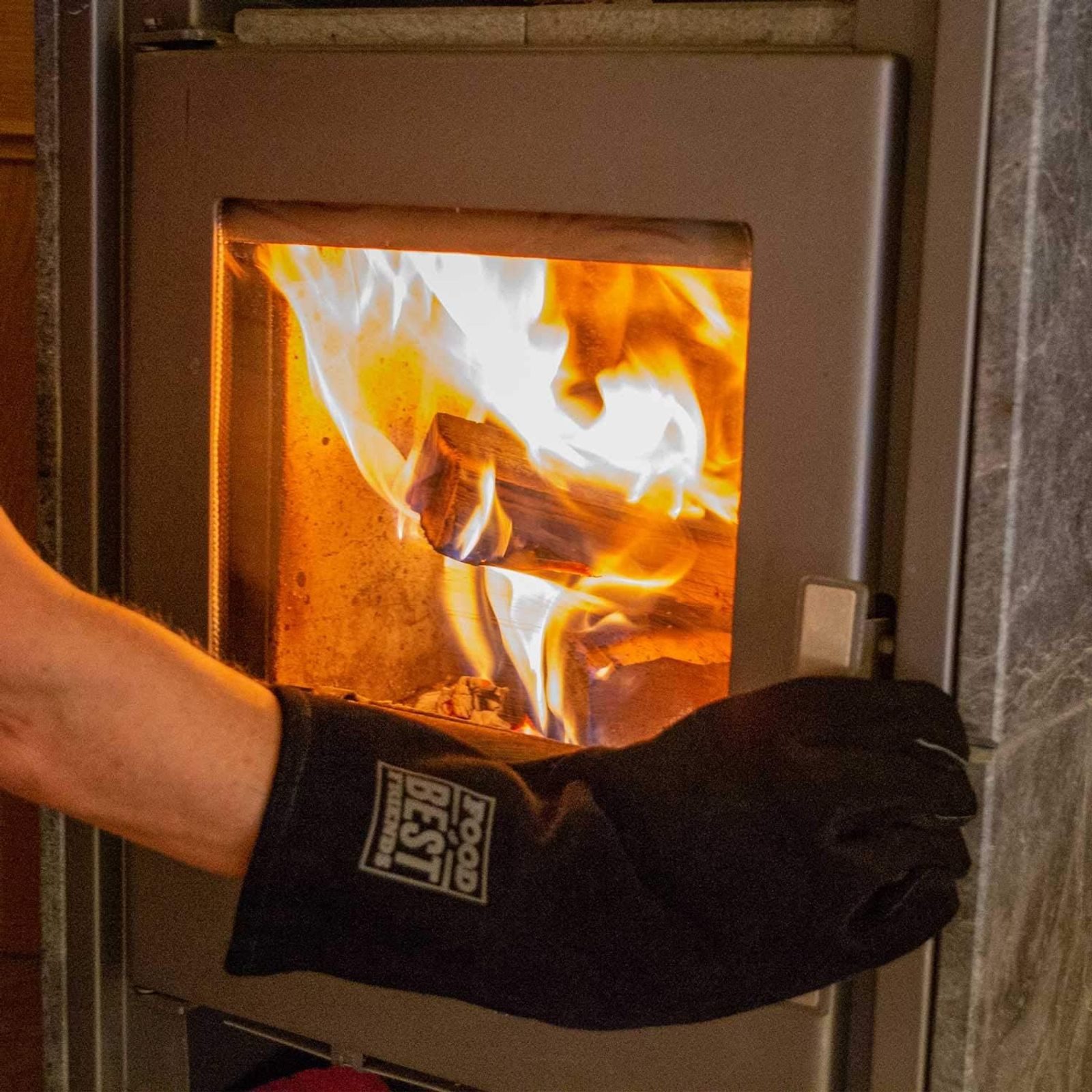 Jungfleisch Grillhandschuhe FOOD & BEST FRIENDS Premium Grillhandschuh Ofenschutzhandschuh Schwarz