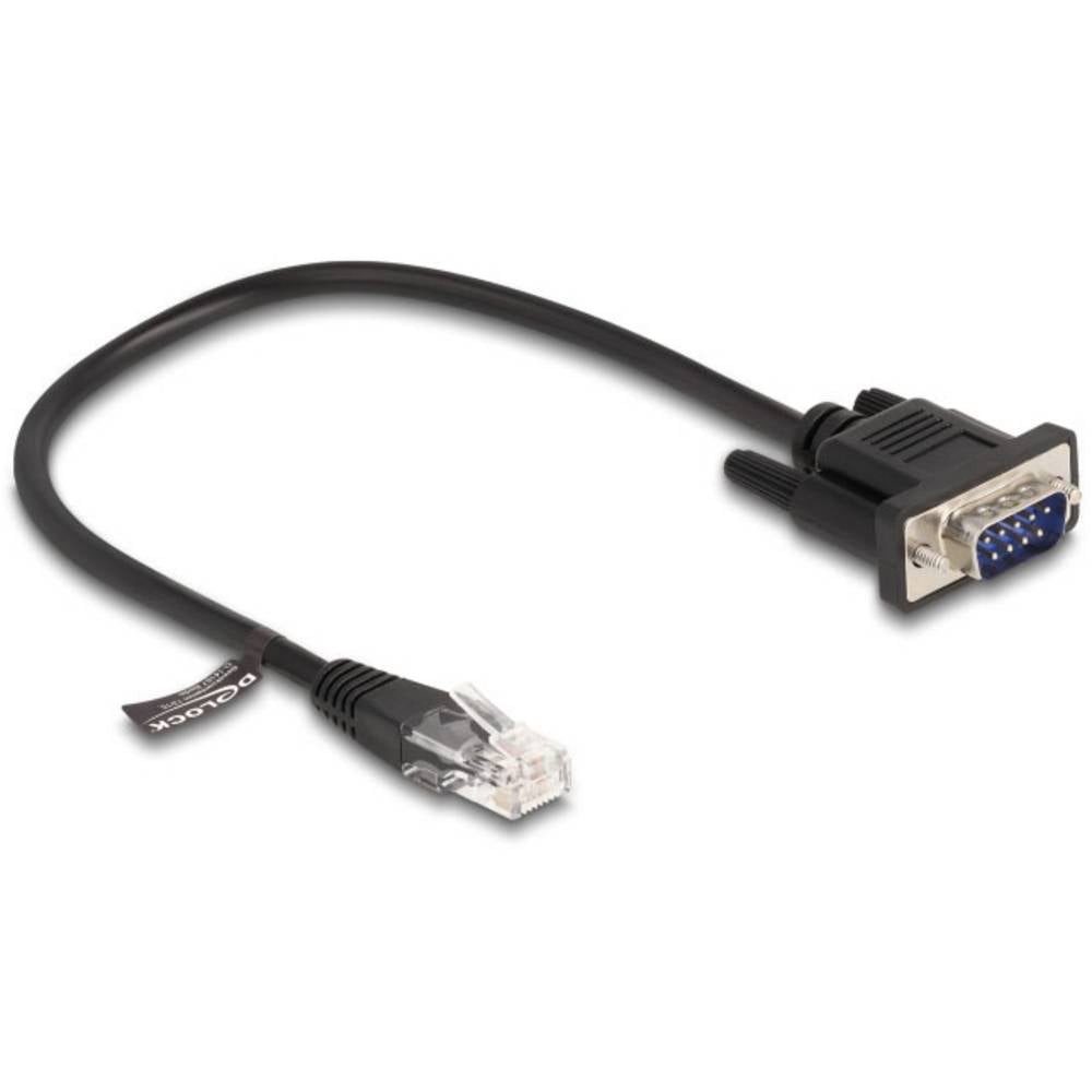 Delock 88008 RJ45 / Seriell Patchkabel 0.30 m Schwarz 1 St. LAN-Kabel