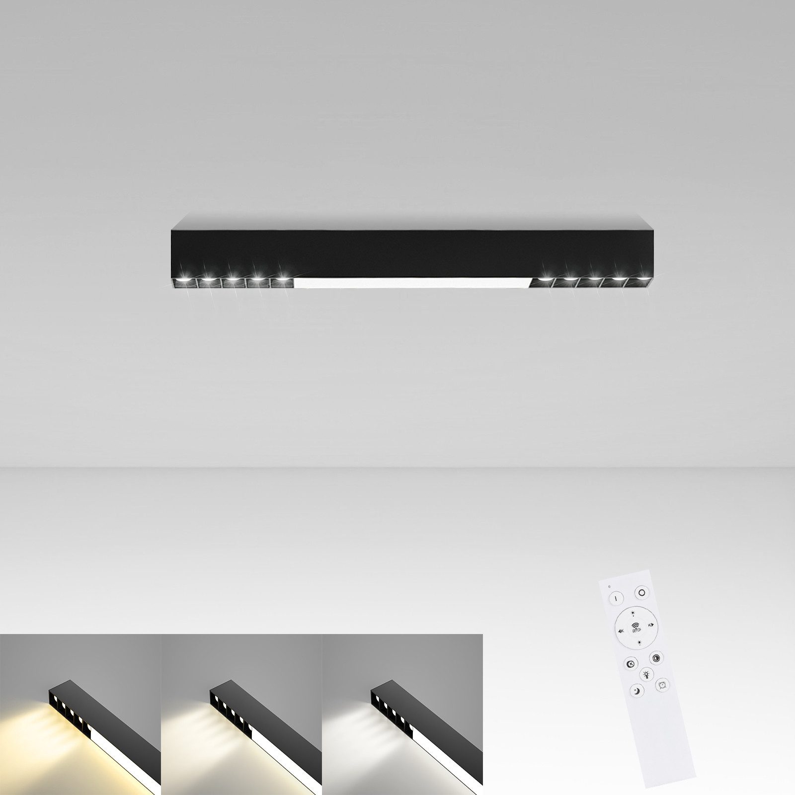 Nettlife Deckenleuchte Schwarz Modern LED Deckenlampe günstig online kaufen