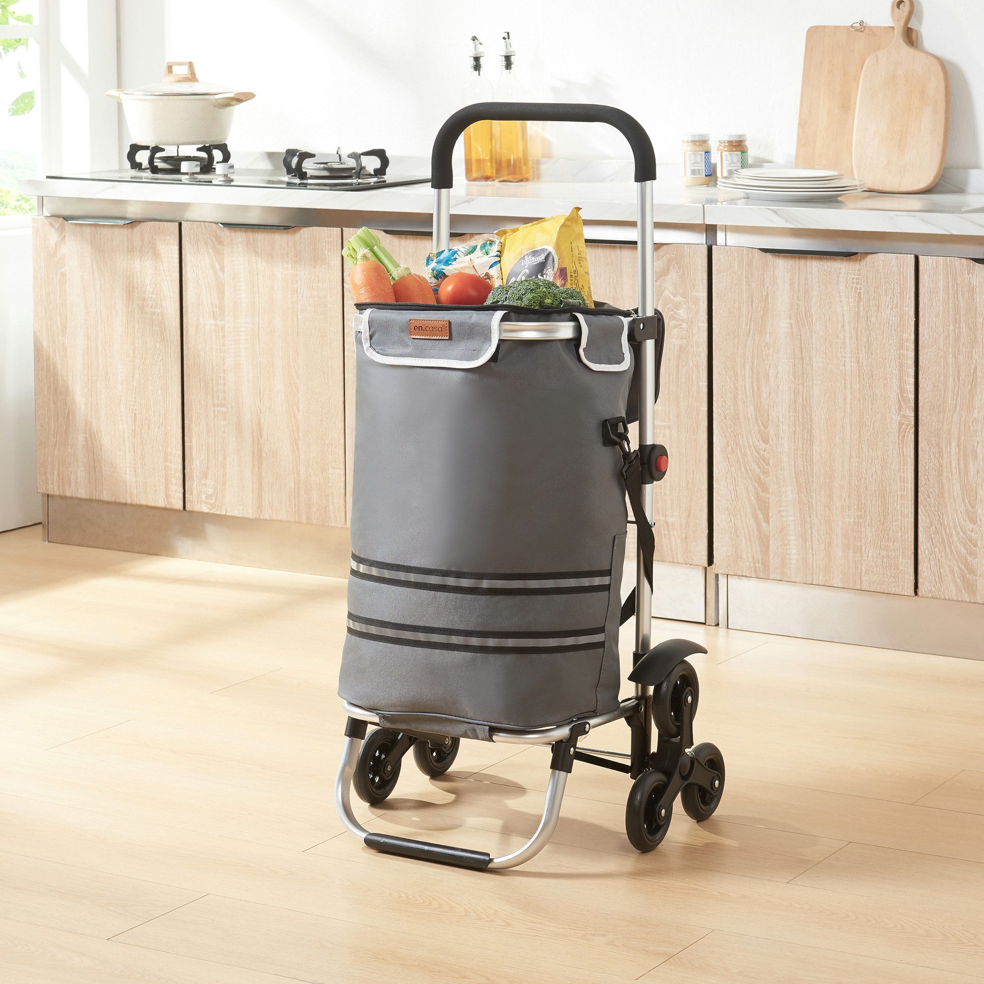 en.casa Einkaufstrolley, 41 l, Treppensteiger Einkaufswagen günstig online kaufen