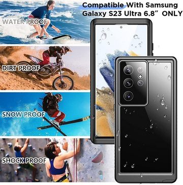 Wigento Handyhülle Für Samsung Galaxy S23 Ultra 5G 360 Grad Wasserdichte Tasche Hülle Neu