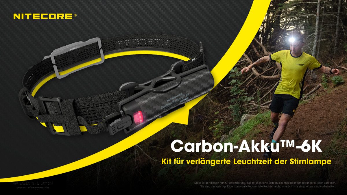 Nitecore LED Stirnlampe Carbon Battery™ 6K Extension Kit für Kopflampen (1-St)