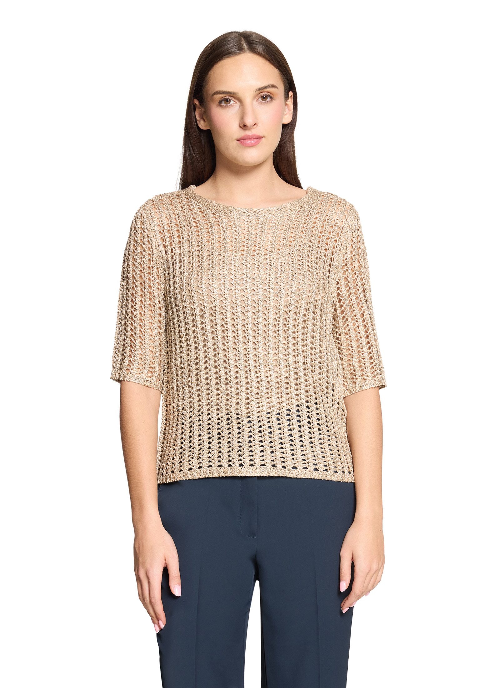 Betty Barclay Kurzarmshirt Damen mit Lochmuster (1-tlg)