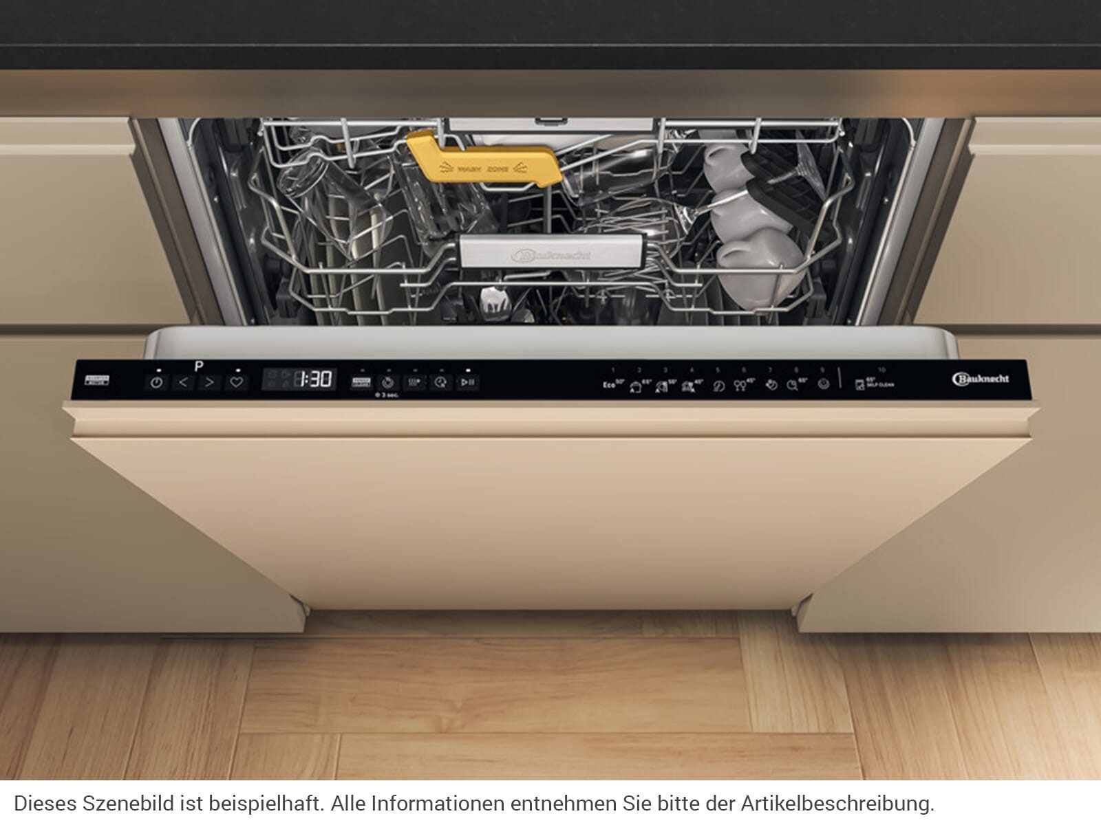 BAUKNECHT vollintegrierbarer Geschirrspüler B8KI HP42 LCA, 9.5 l, 14 Maßgedecke, Energiesparfunktion ECO
