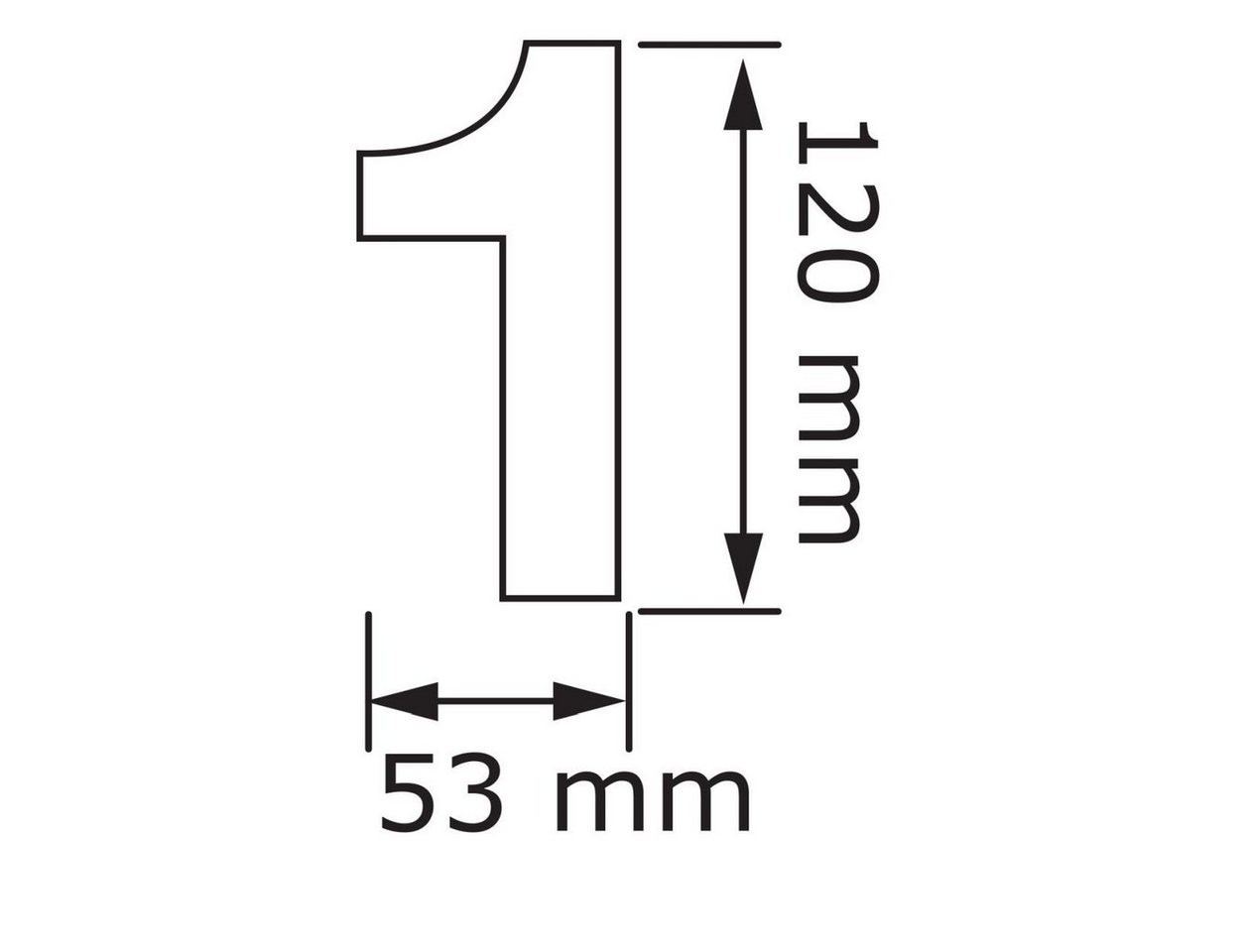 Thumbnail - Bravios Briefkasten Hausnummer ''1'' Edelstahl