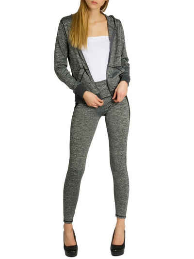 Caspar Trainingsanzug JG001 stylischer Damen Jogginganzug mit Kapuze