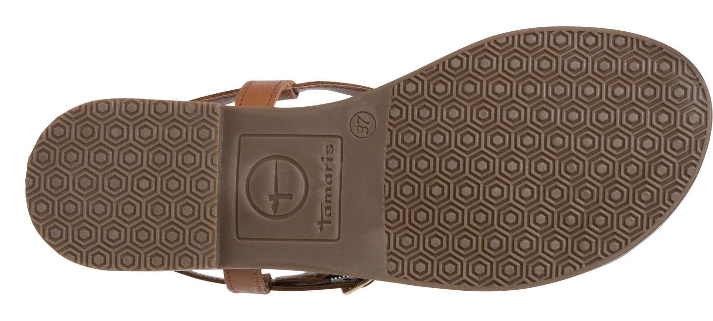 braun-goldfarben Technologie Sandale mit Tamaris Touch-It
