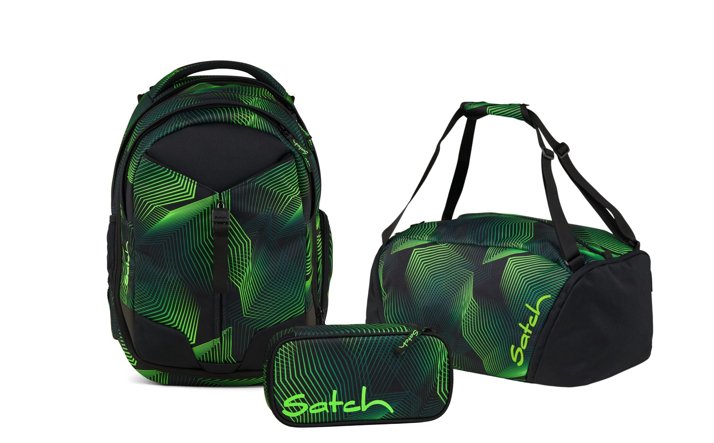 Satch Schulranzen Schulrucksack-Set MATCH Seismic Green günstig online kaufen