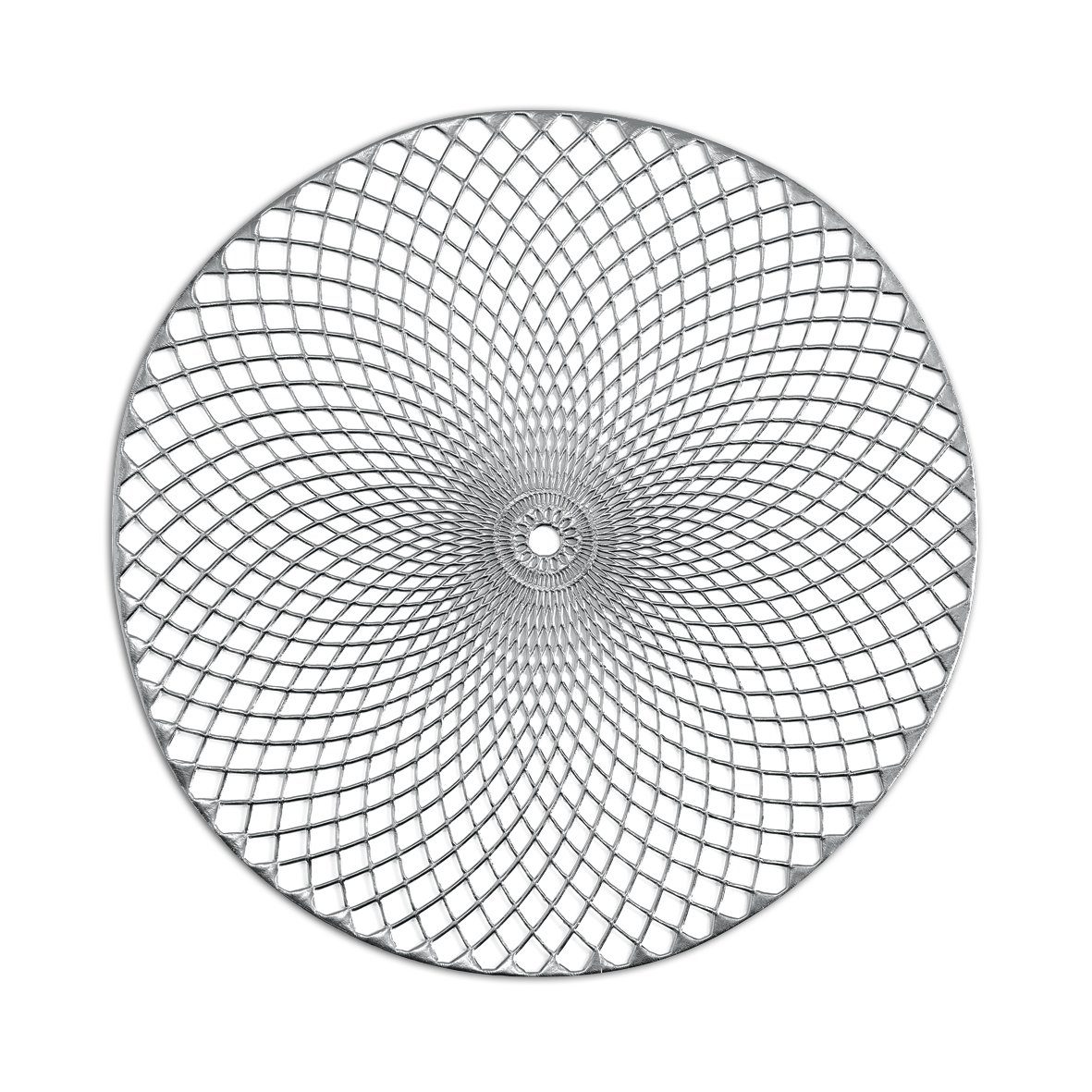 Zeller Present Mandala, Kunststoff, silber, Ø38 cm (1 Stück)